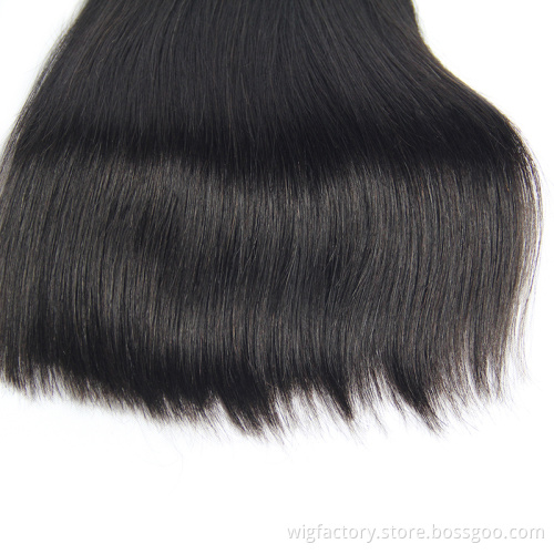Double drawn human hair bundles  raw indian hair, wholesales cuticle aligned mink hair, fast shipping raw straight wave